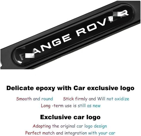 2 Pcs Black License Plate Frames Metal Aluminum Material 4 Holes License Plate Covers Screw Caps Cover Set Compatible with Range Rover and More in Kuwait