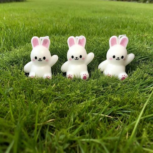 Cartoon Bunny Birthday Candles,3 Pack Cute Mini Funny Pink Ear Rabbit Decor for Cakes,Cupcakes,Cake Toppers for Easter,Baby Showers & Celebrations in Saudi Arabia
