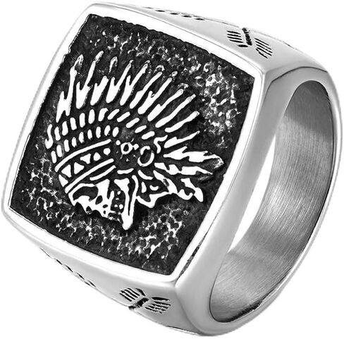 خاتم رئيس هندي للرجال، خاتم جمجمة رئيس الهنود الأمريكيين الأصليين in Kuwait