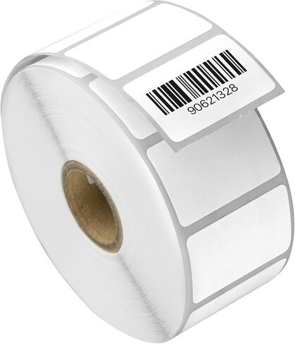 ملصقات OfficeSmartLabels - ملصقات حرارية مباشرة قابلة للإزالة مقاس 1.5 بوصة × 1 بوصة - متوافقة مع طابعات سطح المكتب Rollo & Zebra والمزيد - 1 بوصة أساسية؛ مثقوبة ومقاومة للماء والزيت (4 بكرات، 5520 ملصقًا) in Saudi Arabia