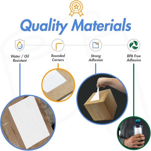 ملصقات OfficeSmartLabels - ملصقات حرارية مباشرة قابلة للإزالة مقاس 1.5 بوصة × 1 بوصة - متوافقة مع طابعات سطح المكتب Rollo & Zebra والمزيد - 1 بوصة أساسية؛ مثقوبة ومقاومة للماء والزيت (4 بكرات، 5520 ملصقًا) in Saudi Arabia