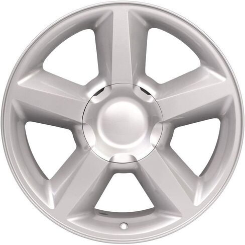 OE Wheels CV83 20 Inch Rims and Tires Fit Tahoe Style 6x139.7 20x8.5 Gloss Silver - Hollander 5308 - TS-37 AT 275/55-20 (Set of 4) in Saudi Arabia