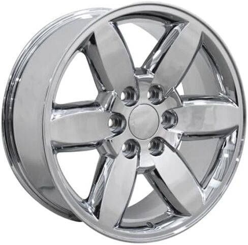 OE Wheels CV94 20 Inch Rims and Tires Fit Silverado 1500 Style 6x139.7 20x8.5 Chrome - Hollander 5420 - TS-37 AT 275/55-20 (Set of 4) in Saudi Arabia