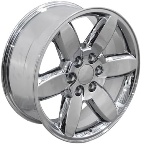 OE Wheels CV94 20 Inch Rims and Tires Fit Silverado 1500 Style 6x139.7 20x8.5 Chrome - Hollander 5420 - TS-37 AT 275/55-20 (Set of 4) in Saudi Arabia