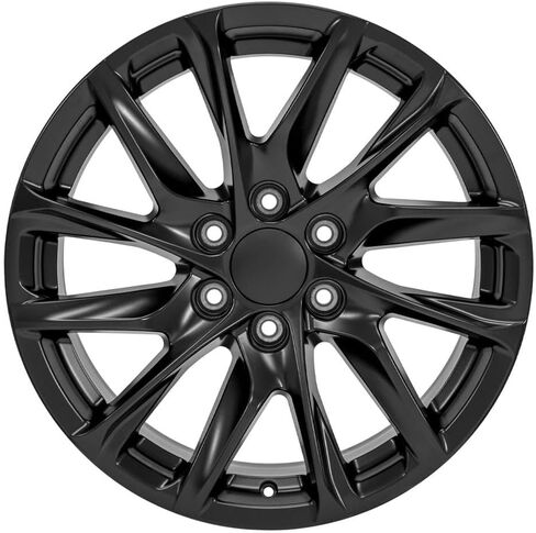 OE Wheels CA90 20 Inch Rims and Tires Fit Escalade Style 6x139.7 20x9 Satin Black - Hollander 4875 - TS-37 AT 275/55-20 (Set of 4) in Saudi Arabia