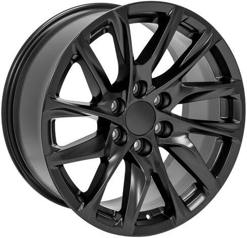 OE Wheels CA90 20 Inch Rims and Tires Fit Escalade Style 6x139.7 20x9 Satin Black - Hollander 4875 - TS-37 AT 275/55-20 (Set of 4) in Saudi Arabia