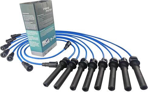 High Performance Racing Spark Plug Wires Compatible with Dodge Ram 1500/2500/ 3500 2003-2005 Durango 2004-2005 5.7L V8 Blue in Kuwait