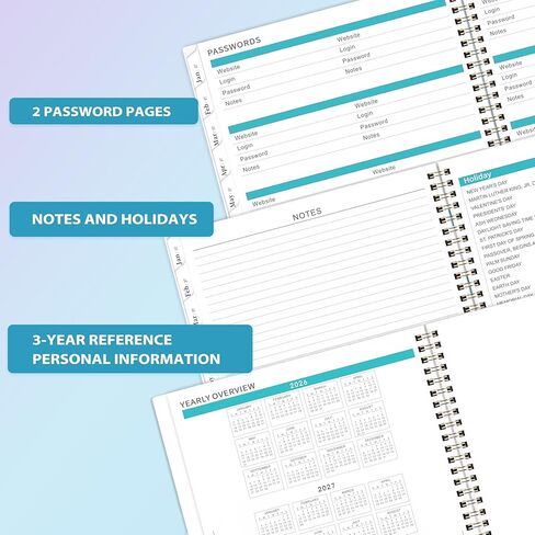 2026-2027 Monthly Planner - Monthly Planner 2026-2027 from Jul. 2026 to Dec. 2027, Academic Planners with Inner Pocket, 8.5" x 11" in Saudi Arabia