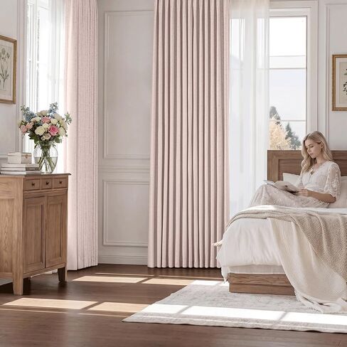 ستائر التعتيم من الجاكار الوردي الزهري بطول 84 بوصة لغرفة المعيشة وغرفة النوم وغرفة زهرة الشنيل سواد الغرفة العازلة للصوت وعازلة للصوت وستائر معالجة النوافذ 2 لوح in Kuwait