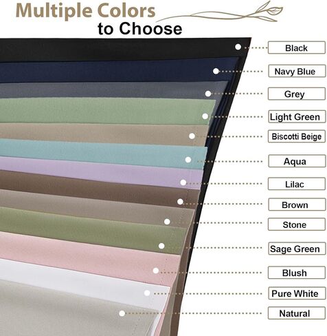 OVZME Black Kitchen Curtains 24 Inch Length - Light Filtering Solid Small Cafe Curtains, Short Window Curtains for Bathroom Basement RV Camper, 2 Panels, 30" Wx24 L in Kuwait