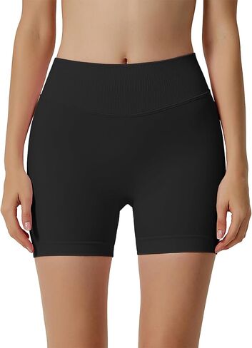 Women Workout Impact Shorts Scrunch Butt Lifting Gym Yoga Seamless Booty High Waisted Hidden Biker Shorts in Saudi Arabia