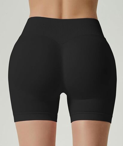 Women Workout Impact Shorts Scrunch Butt Lifting Gym Yoga Seamless Booty High Waisted Hidden Biker Shorts in Saudi Arabia