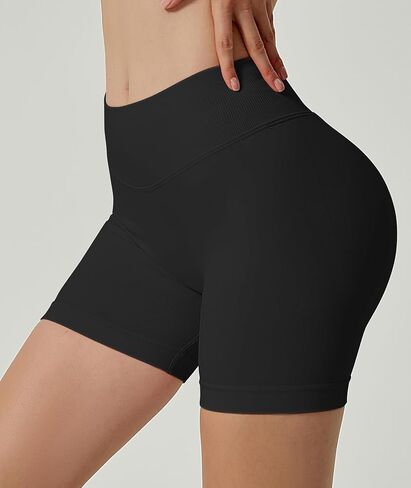 Women Workout Impact Shorts Scrunch Butt Lifting Gym Yoga Seamless Booty High Waisted Hidden Biker Shorts in Saudi Arabia
