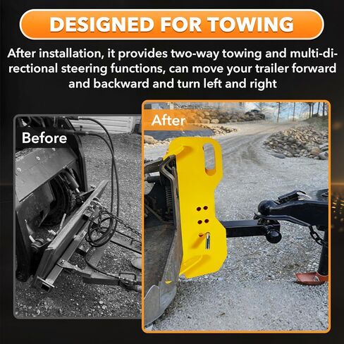 Heavy Duty Skid Hitch Attachment for Skid Steer, 5000/20000 LBS Load Capacity Compatible with Skid Steers and Tractors (Fits 2" Receiver Tubes) in Kuwait