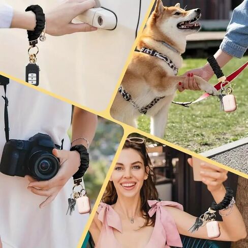 حبل ربطة عنق لبطاقة الهوية/المفاتيح (عبوة من قطعتين) - ربطة عنق للمعلم مع مشبك إغلاق | سوار معصم قابل للتمدد، حلقة على شكل حرف D، مدرس حبل ربطة عنق للجنسين للرجال والنساء ومفاتيح السيارة in Kuwait