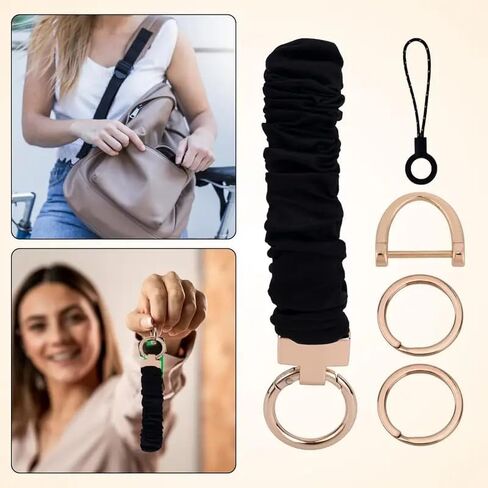 حبل ربطة عنق لبطاقة الهوية/المفاتيح (عبوة من قطعتين) - ربطة عنق للمعلم مع مشبك إغلاق | سوار معصم قابل للتمدد، حلقة على شكل حرف D، مدرس حبل ربطة عنق للجنسين للرجال والنساء ومفاتيح السيارة in Kuwait