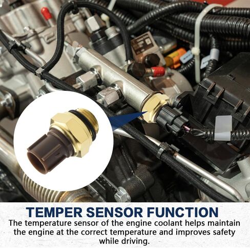 Radiator Coolant Fan Switch, Water Temperature Sensor, Engine Coolant Temperature Sensor Replaces 37760-P00-003, Fan Switch Compatible with Honda Acura CL Integra RSX TL, Civic CR-V Odyssey in Saudi Arabia