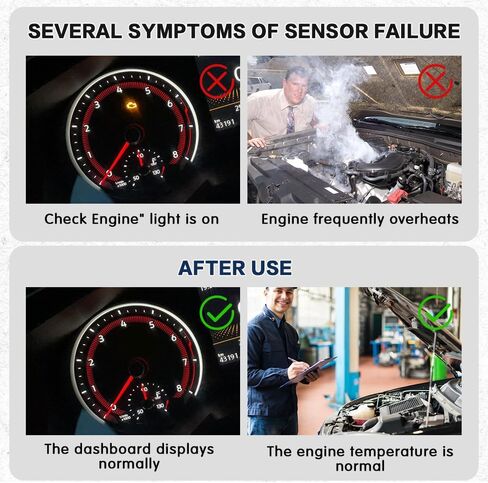 Radiator Coolant Fan Switch, Water Temperature Sensor, Engine Coolant Temperature Sensor Replaces 37760-P00-003, Fan Switch Compatible with Honda Acura CL Integra RSX TL, Civic CR-V Odyssey in Saudi Arabia