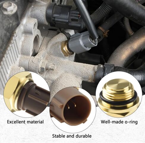 Radiator Coolant Fan Switch, Water Temperature Sensor, Engine Coolant Temperature Sensor Replaces 37760-P00-003, Fan Switch Compatible with Honda Acura CL Integra RSX TL, Civic CR-V Odyssey in Saudi Arabia