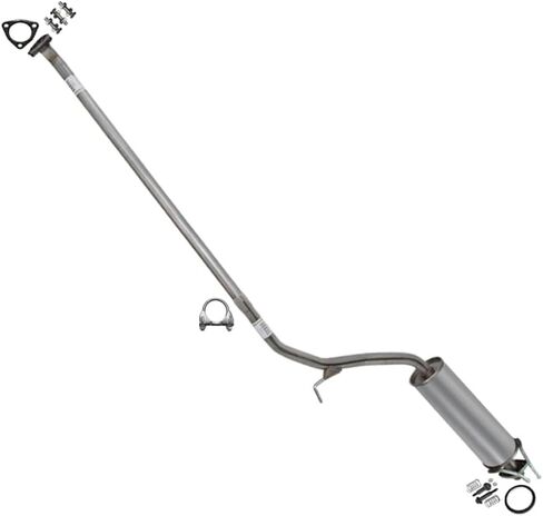 Exhaust Resonator Pipe Compatible for 2006-2011 Honda Civic 1.8L | Stainless Steel | Northeastern Exhaust | Includes Gaskets, Clamp, and Bolt kits | Automotive Replacement Part | Direct Fit in Saudi Arabia