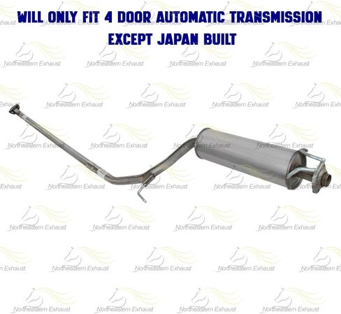 Exhaust Resonator Pipe Compatible for 2006-2011 Honda Civic 1.8L | Stainless Steel | Northeastern Exhaust | Includes Gaskets, Clamp, and Bolt kits | Automotive Replacement Part | Direct Fit in Saudi Arabia