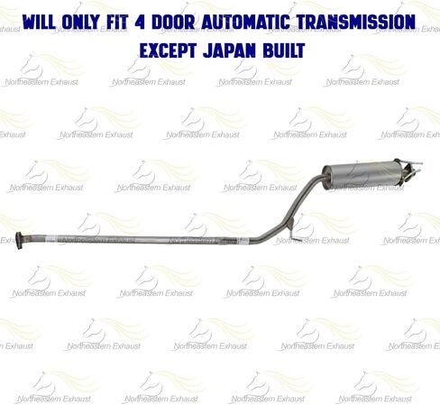 Exhaust Resonator Pipe Compatible for 2006-2011 Honda Civic 1.8L | Stainless Steel | Northeastern Exhaust | Includes Gaskets, Clamp, and Bolt kits | Automotive Replacement Part | Direct Fit in Saudi Arabia