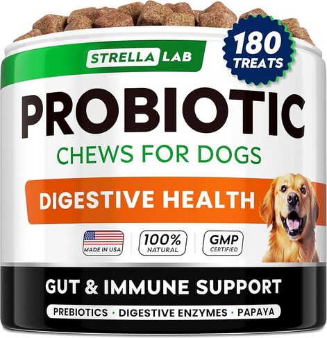 STRELLALAB Advanced Dog Dental Chews & Breath Freshener, Dog Teeth Cleaning, Bad Breath & Tartar and Plaque Off Remover for Dogs, Pet Oral Care, Pro Perio Support Lab Co Bright Formula - 90 Treats in Saudi Arabia