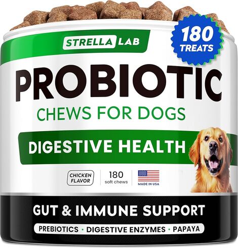 STRELLALAB Advanced Dog Dental Chews & Breath Freshener, Dog Teeth Cleaning, Bad Breath & Tartar and Plaque Off Remover for Dogs, Pet Oral Care, Pro Perio Support Lab Co Bright Formula - 90 Treats in Saudi Arabia