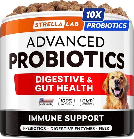 STRELLALAB Advanced Dog Dental Chews & Breath Freshener, Dog Teeth Cleaning, Bad Breath & Tartar and Plaque Off Remover for Dogs, Pet Oral Care, Pro Perio Support Lab Co Bright Formula - 90 Treats in Saudi Arabia
