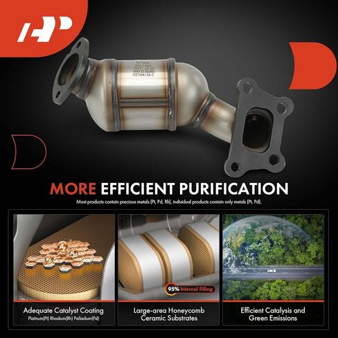 A-Premium Front Left Catalytic Converter with Gasket Kit Direct-Fit Compatible with Chevrolet Equinox & GMC Terrain, 2010 2011, 3.0L, E.P.A. Compliant in Saudi Arabia