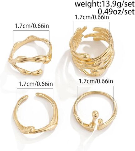 Stackable Rings for Women Stacking Rings Knuckle for Women Ring Sets Jewelry in Saudi Arabia