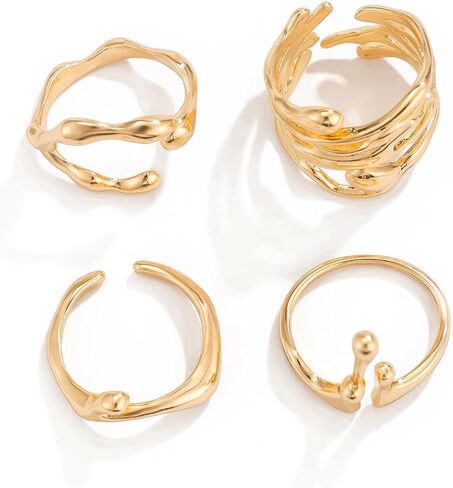 Stackable Rings for Women Stacking Rings Knuckle for Women Ring Sets Jewelry in Saudi Arabia