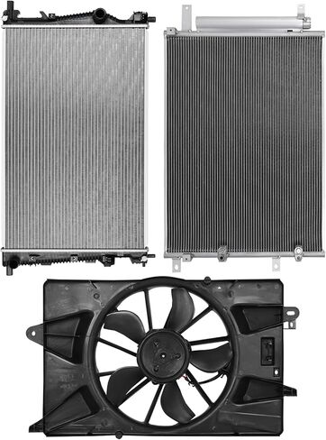 Cooling Fan Assembly Compatible with 2015-2017 for Chrysler for 200 3.6L 2015-2017 for Chrysler for 200 2.4L,Radiator Fan Direct Fit Replacement for Engine Cooling Fan & Radiator & A/C Condenser in Saudi Arabia