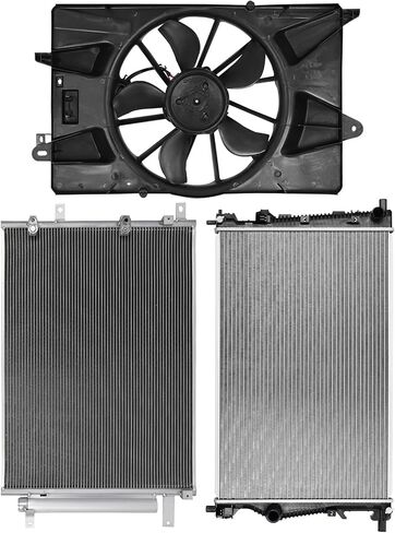 Cooling Fan Assembly Compatible with 2015-2017 for Chrysler for 200 3.6L 2015-2017 for Chrysler for 200 2.4L,Radiator Fan Direct Fit Replacement for Engine Cooling Fan & Radiator & A/C Condenser in Saudi Arabia