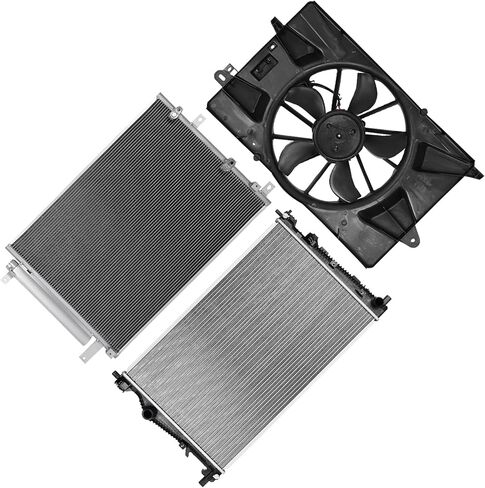 Cooling Fan Assembly Compatible with 2015-2017 for Chrysler for 200 3.6L 2015-2017 for Chrysler for 200 2.4L,Radiator Fan Direct Fit Replacement for Engine Cooling Fan & Radiator & A/C Condenser in Saudi Arabia