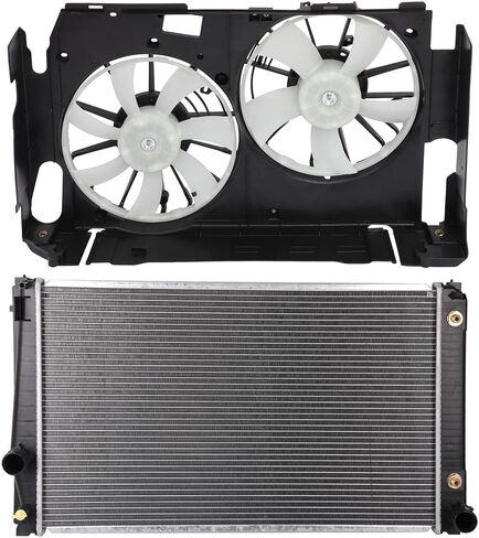 Radiator Cooling Fan Assembly Compatible with 2006-2008 for Toyota for RAV4 2.4L 2009-2012 for Toyota for RAV4 2.5L,Radiator Fan Direct Fit Replacement for Engine Cooling Fan & Radiator in Saudi Arabia