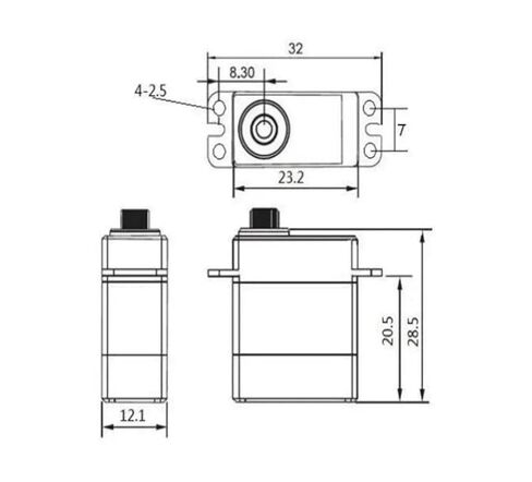 SCS2332 Bus Coreless Servo Motor 300 Degree Aluminum Alloy Housing in Saudi Arabia