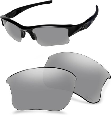 ANSI Z87.1 Replacement Lenses For Oakley Flak Jacket XLJ OO9009 Sunglasses - Gainsboro in Kuwait