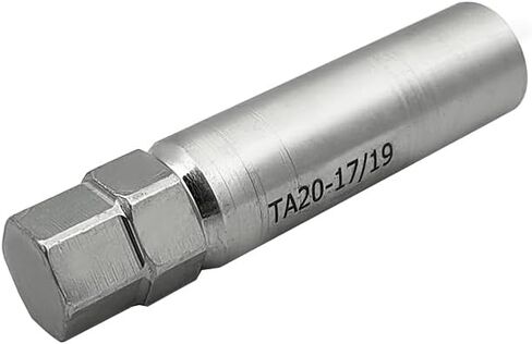 TA20-17/19 10 Point Spline Lug Nut, 17mm + 19mm Hex Drive Splined Nut Wheel Key Lock Tool Socket for Passenger Cars, Small SUVs in Saudi Arabia