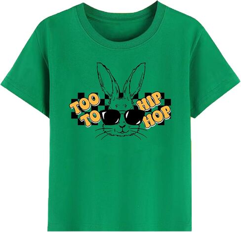 Kids Easter Shirts Toddler Bunny Tshirts Baseball Tees Cotton Short Sleeve Tops 2-10 Years in Saudi Arabia