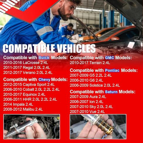 SMMS 12655421 طقم مستشعر موضع عمود الحدبات للسحب والعادم متوافق مع 2.0L / 2.2L / 2.4L GM Chevy Malibu HHR Buick Pontiac استبدال OE 12655420 917-720 in Saudi Arabia