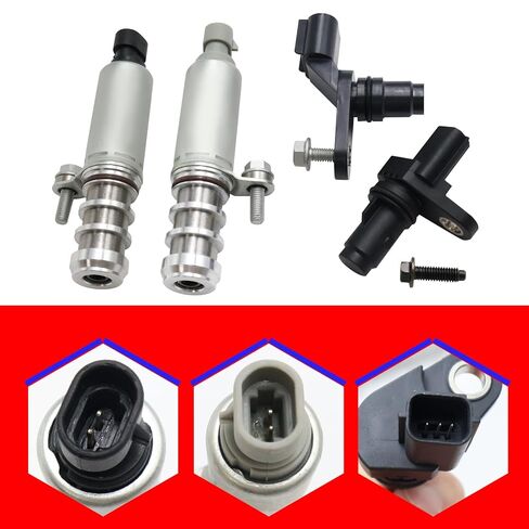 SMMS 12655421 طقم مستشعر موضع عمود الحدبات للسحب والعادم متوافق مع 2.0L / 2.2L / 2.4L GM Chevy Malibu HHR Buick Pontiac استبدال OE 12655420 917-720 in Saudi Arabia