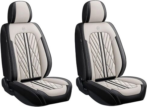 غطاء مقعد سيارة من الجلد الصناعي الفاخر مقاوم للماء وجيد التهوية ومغطى بالكامل مناسب لسيارة شيفروليه تشيفي ترافيرس 2018-2023 2024 واقيات مقاعد سيارات الدفع الرباعي سيدان (مقعدان أماميان، أزرق رمادي) in Kuwait