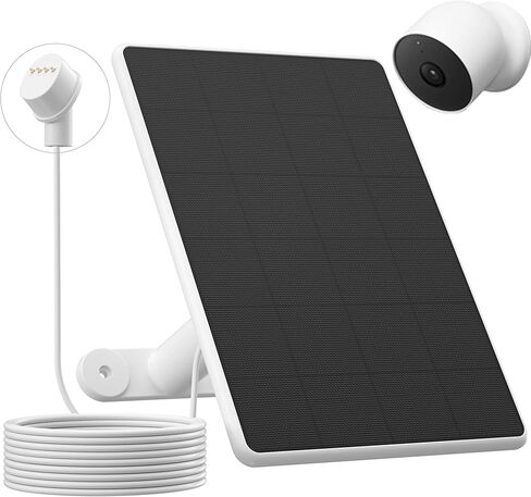 ألواح شمسية لكاميرا الأمان الخارجية، لوحة شمسية USB 2.5 وات للكاميرا، lP65 مقاوم للماء Micro USB ولوحة شمسية من النوع C، غير متوافقة مع كاميرا Arlo & Ring in Kuwait