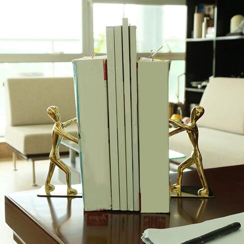 سدادة كتاب رجالية من الفولاذ المقاوم للصدأ لمنع الانزلاق، سدادة كتاب رجالية من الفولاذ المقاوم للصدأ مزخرفة من الفولاذ المقاوم للصدأ لتزيين المكتب المنزلي هدية عيد ميلاد in Kuwait