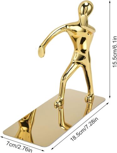 سدادة كتاب رجالية من الفولاذ المقاوم للصدأ لمنع الانزلاق، سدادة كتاب رجالية من الفولاذ المقاوم للصدأ مزخرفة من الفولاذ المقاوم للصدأ لتزيين المكتب المنزلي هدية عيد ميلاد in Kuwait