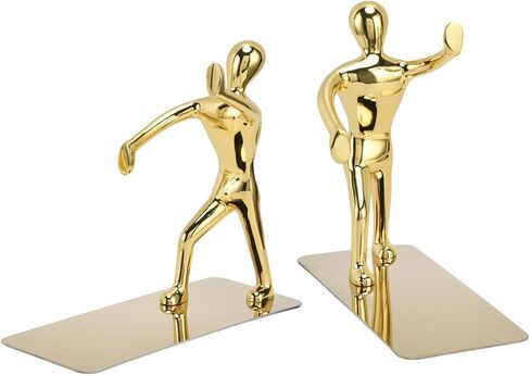 سدادة كتاب رجالية من الفولاذ المقاوم للصدأ لمنع الانزلاق، سدادة كتاب رجالية من الفولاذ المقاوم للصدأ مزخرفة من الفولاذ المقاوم للصدأ لتزيين المكتب المنزلي هدية عيد ميلاد in Kuwait