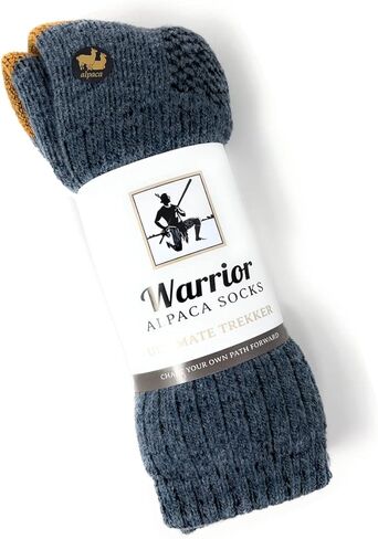 WARRIOR ALPACA SOCKS - Unisex Ultimate Toasty Trekkers - Thick, Warm, Alpaca Socks For Men & Women to Wear with Shoes. in Saudi Arabia