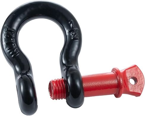 تكبل حلقة D 1/2 بوصة للخدمة الشاقة قطعة واحدة من الأغلال 8 طن (17700 رطل) أقصى قوة للكسر مع دبوس 0.98 بوصة لحزام السحب ونش استعادة المركبات على الطرق الوعرة in Kuwait