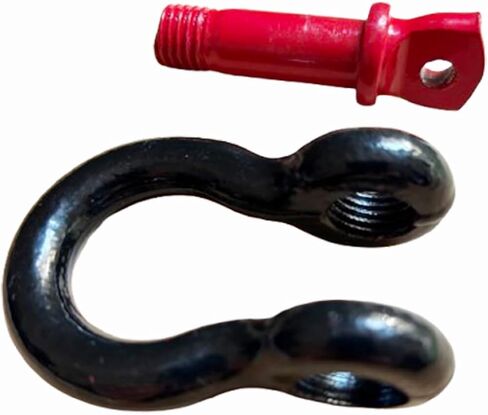 تكبل حلقة D 1/2 بوصة للخدمة الشاقة قطعة واحدة من الأغلال 8 طن (17700 رطل) أقصى قوة للكسر مع دبوس 0.98 بوصة لحزام السحب ونش استعادة المركبات على الطرق الوعرة in Kuwait